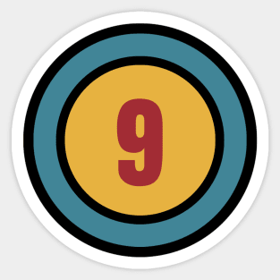 The Number 9 - nine - ninth Sticker